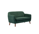 Sofa 2 cuerpos San Blas con Patas de Madera en Acabado nogal