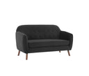 Sofa 2 cuerpos San Blas con Patas de Madera en Acabado nogal