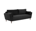 Sofa 3 cuerpos Levanto con Patas de Madera en Acabado nogal