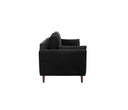 Sofa 3 cuerpos Levanto con Patas de Madera en Acabado nogal