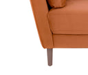 Sofa 3 cuerpos Levanto con Patas de Madera en Acabado nogal