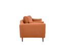 Sofa 3 cuerpos Levanto con Patas de Madera en Acabado nogal