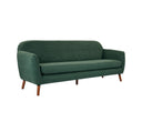 Sofa 3 cuerpos San Blas con Patas de Madera en Acabado nogal