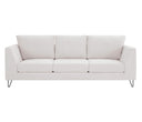 Sofa 3 cuerpos Yoco con Patas de Madera en Acabado negro