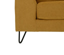 Sofa 3 cuerpos Yoco con Patas de Madera en Acabado negro