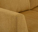 Sofa 3 cuerpos Yoco con Patas de Madera en Acabado negro