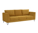 Sofa 3 cuerpos Yoco con Patas de Madera en Acabado negro
