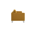 Sofa 3 cuerpos Yoco con Patas de Madera en Acabado negro