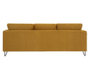 Sofa 3 cuerpos Yoco con Patas de Madera en Acabado negro
