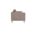 Sofa 3 cuerpos Yoco con Patas de Madera en Acabado negro