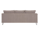 Sofa 3 cuerpos Yoco con Patas de Madera en Acabado negro