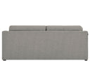 Sofá de tres cuerpos Marie en color gris claro, con un diseño moderno y minimalista, ideal para cualquier sala.