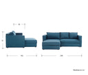 Sofa cama Yamanik izquierdo