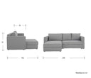 Sofa cama Yamanik izquierdo