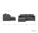 Sofa cama Yamanik izquierdo