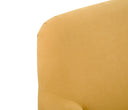 Sofa Jitotol 2 cuerpos en color amarillo con Patas de Madera en Acabado encino