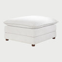 Set de Sala Modular Andrea 5 Piezas con Chaise Derecho y Taburete en Marfil