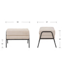 Taburete Tuxama con Patas de Madera en Acabado negro