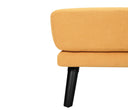 Taburete San Blas con asiento acolchado en color amarillo y patas negras, diseño moderno y elegante para cualquier espacio.
