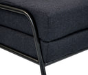 Taburete Tuxama con patas de madera en acabado negro, destacando su diseño elegante y funcional para cualquier espacio.