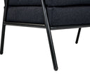 Taburete Tuxama con Patas de Madera en Acabado negro