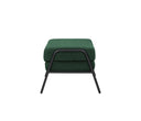 Taburete Tuxama en color verde con diseño moderno y cojín acolchado, ideal para cocinas y salas.