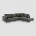Mueble esquinero Marina diseño contemporáneo con patas metálicas para decoración de interiores
