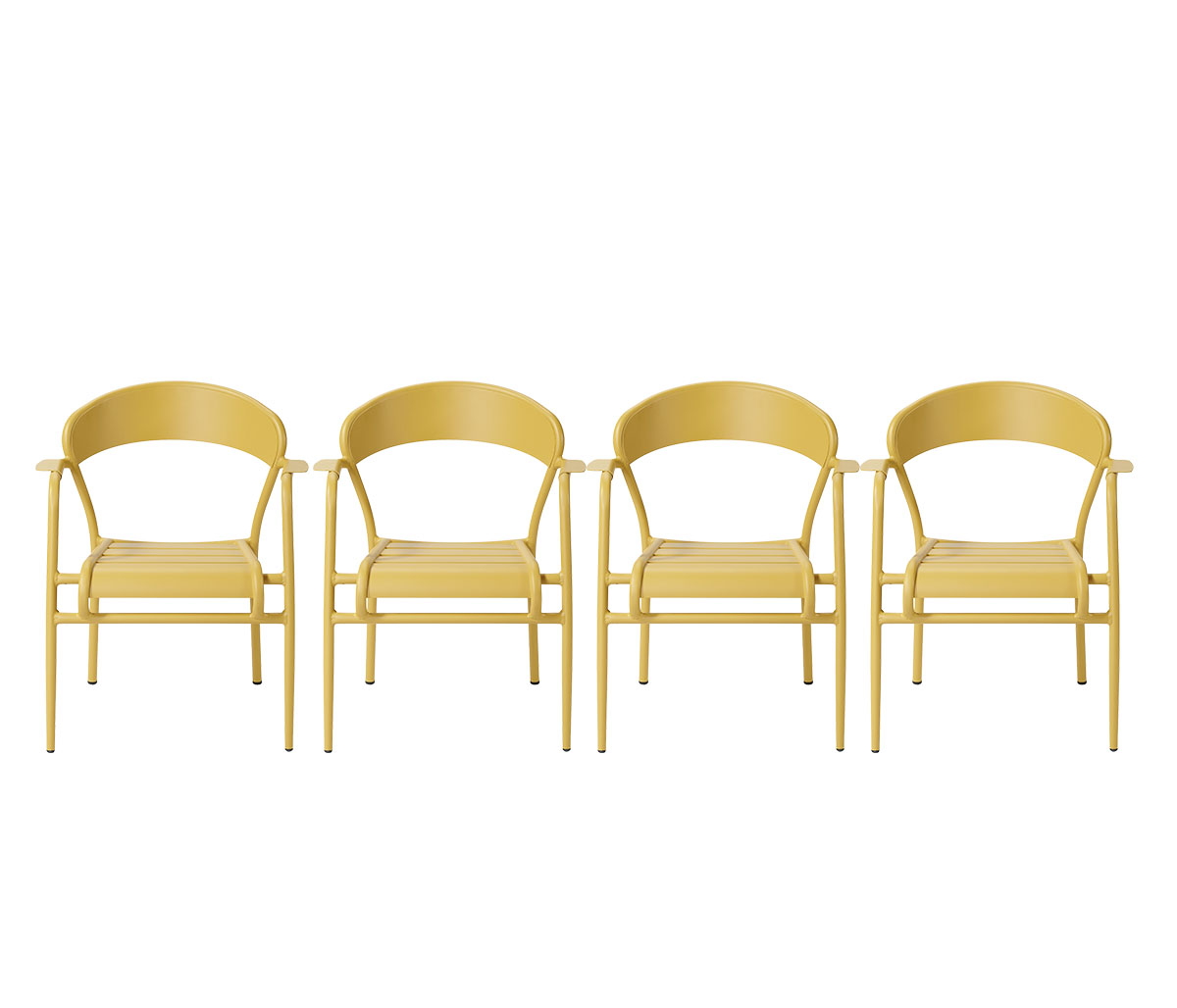 Set de 4 sillas Torino con brazo 