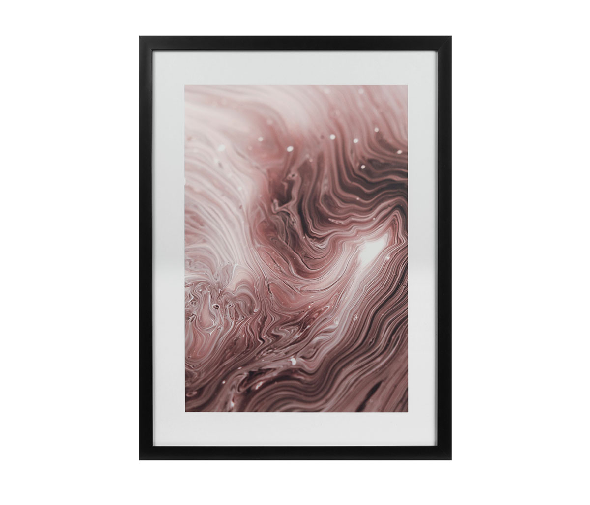Cuadro Cuarzo rosa - Negro