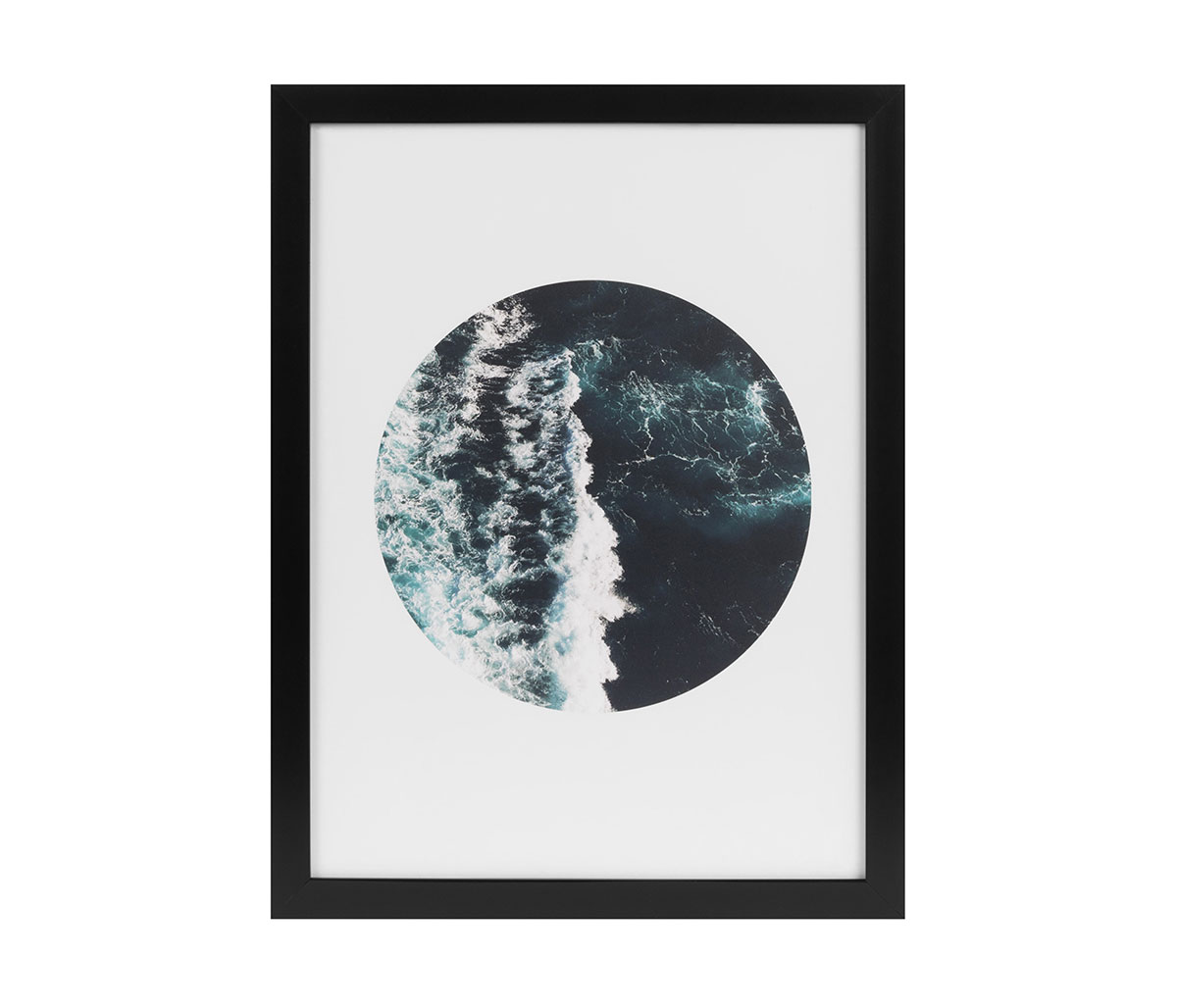 Cuadro Mar circular - Negro