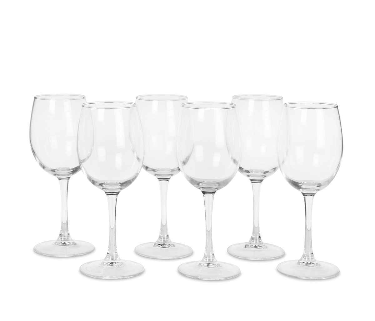 Set de 6 copas Lucía para vino Blanco 350ml - Transparente
