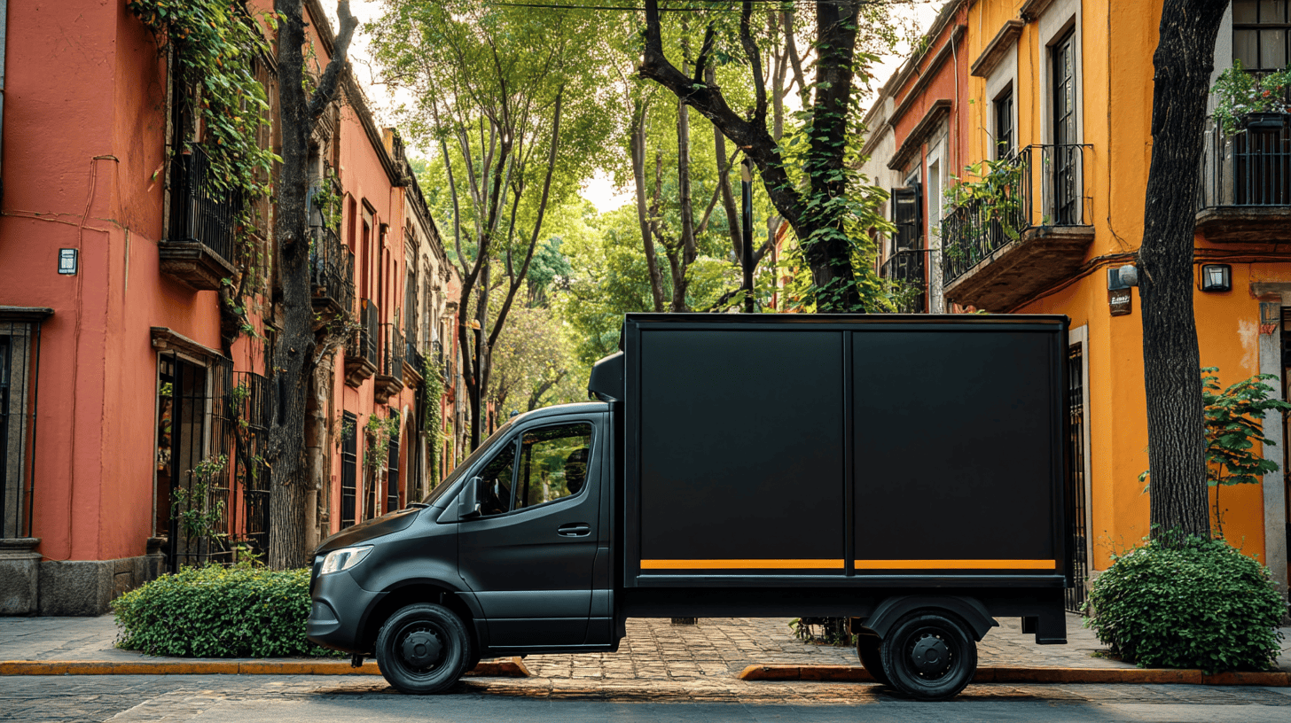 Personas desempacando cajas y muebles en una sala moderna